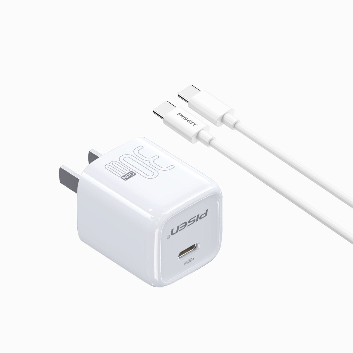 PISEN QUICK 30W GaN Pudding Charger – Single-Port USB-C Fast Wall Charger, US Plug (TP-C72) - Pro iPhone Repair