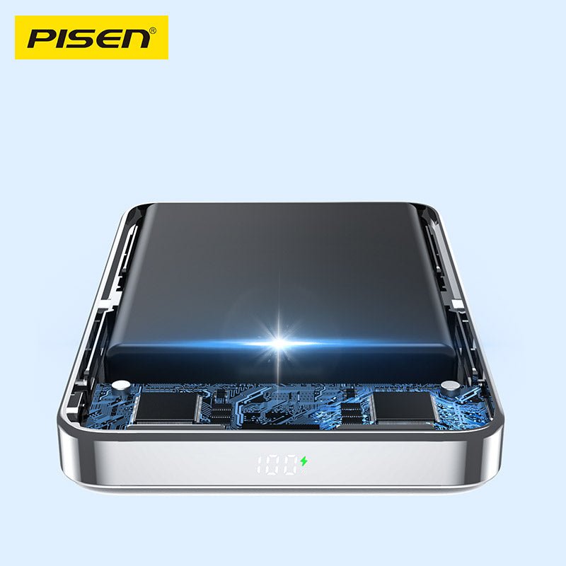 PISEN QUICK 30W Magnetic Wireless Power Bank 10000mAh – MagSafe Fast Portable Charger (TP-D080) - Pro iPhone Repair