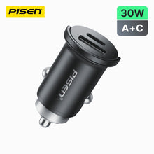 PISEN QUICK 30W Mini Car Charger – USB-C + USB-A Fast-Charging Adapter (TP-C73) - Pro iPhone Repair