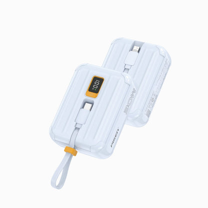 PISEN QUICK 30W Mini Power Bank 10000mAh – Fast Charger with Display & Built-In Cables (TS-D364) - Pro iPhone Repair