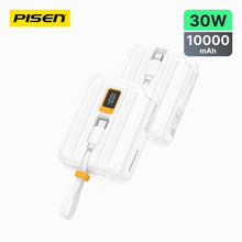 PISEN QUICK 30W Mini Power Bank 10000mAh – Fast Charger with Display & Built-In Cables (TS-D364) - Pro iPhone Repair