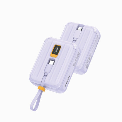 PISEN QUICK 30W Mini Power Bank 10000mAh – Fast Charger with Display & Built-In Cables (TS-D364) - Pro iPhone Repair