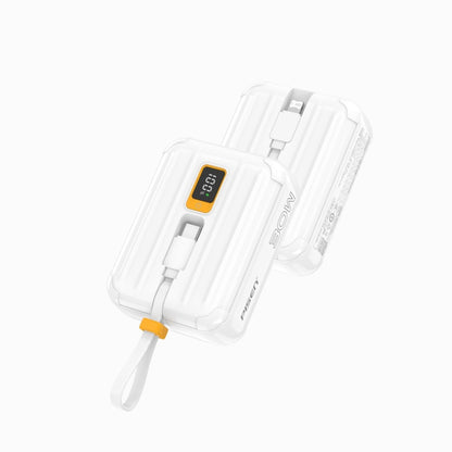 PISEN QUICK 30W Mini Power Bank 10000mAh – Fast Charger with Display & Built-In Cables (TS-D364) - Pro iPhone Repair