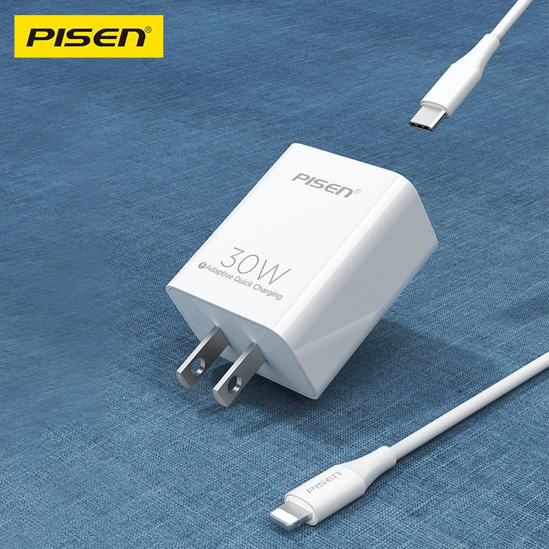 PISEN QUICK 30W PD Single-Port Charger – USB-C Fast Wall Charger, US Plug (TS-C160) - Pro iPhone Repair