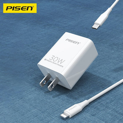 PISEN QUICK 30W PD Single-Port Charger – USB-C Fast Wall Charger, US Plug (TS-C160) - Pro iPhone Repair