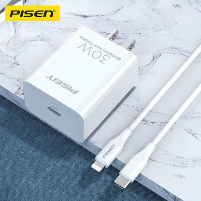 PISEN QUICK 30W PD Single-Port Charger – USB-C Fast Wall Charger, US Plug (TS-C160) - Pro iPhone Repair