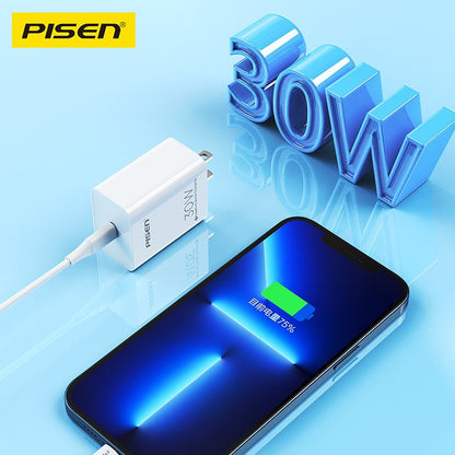 PISEN QUICK 30W PD Single-Port Charger – USB-C Fast Wall Charger, US Plug (TS-C160) - Pro iPhone Repair