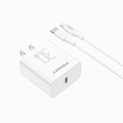PISEN QUICK 30W USB-C Fast Wall Charger – Single-Port Power Adapter, US Plug (TP-C29) - Pro iPhone Repair