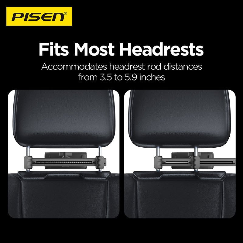 PISEN Rear-Seat Tablet & Phone Car Holder – Metal Headrest Mount (TP-CZ05) - Pro iPhone Repair