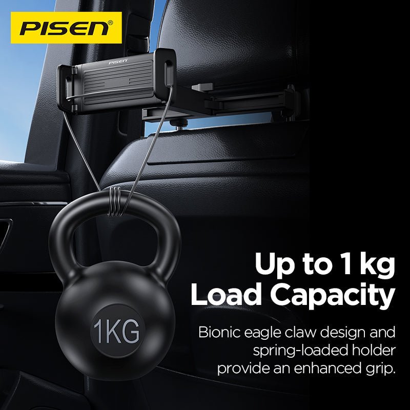 PISEN Rear-Seat Tablet & Phone Car Holder – Metal Headrest Mount (TP-CZ05) - Pro iPhone Repair