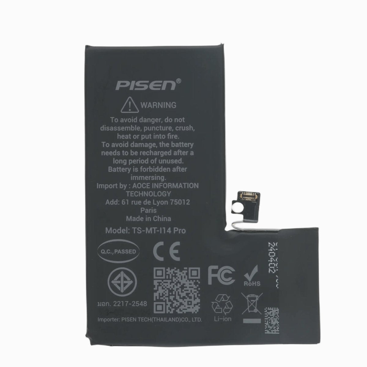 PISEN Replacement Battery for iPhone 14 Pro – Built-In Internal Phone Battery (I14 Pro) - Pro iPhone Repair