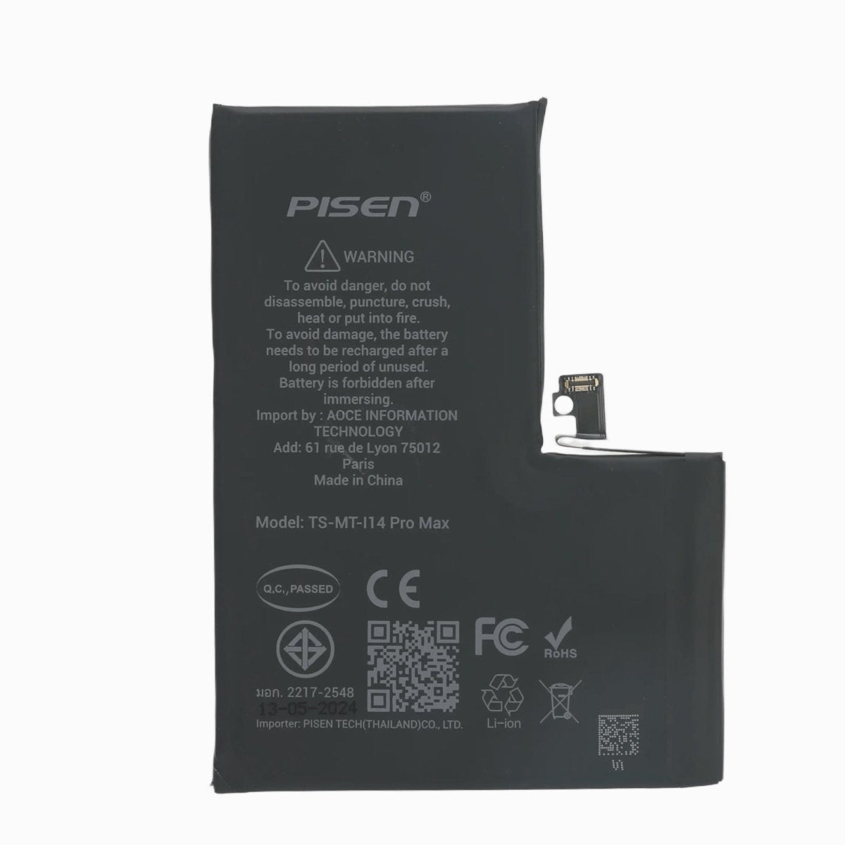 PISEN Replacement Battery for iPhone 14 Pro Max – Built-In Internal Phone Battery (I14 Pro Max) - Pro iPhone Repair