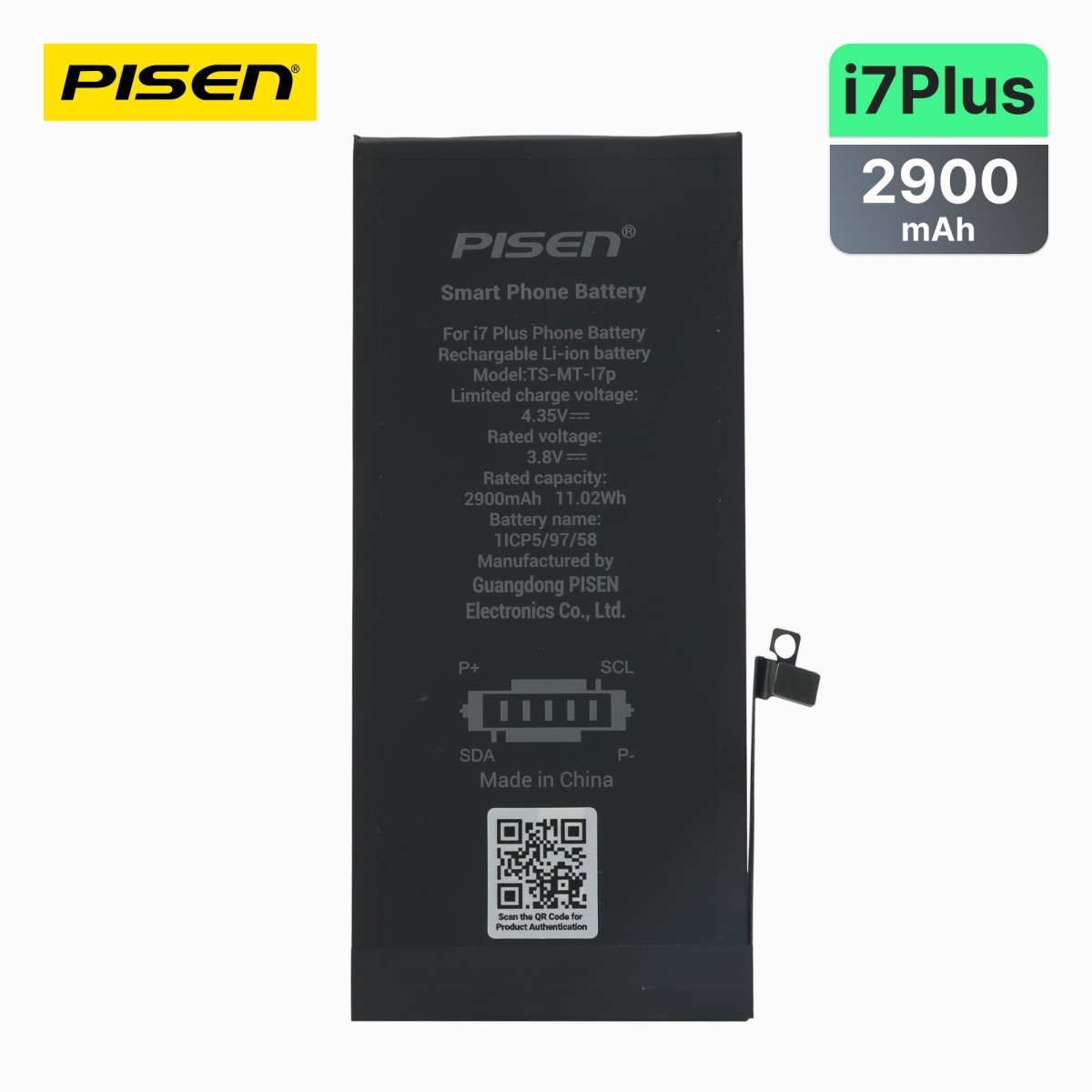PISEN Replacement Battery for iPhone 7 Plus – Built-In Internal Phone Battery (I7 Plus) - Pro iPhone Repair