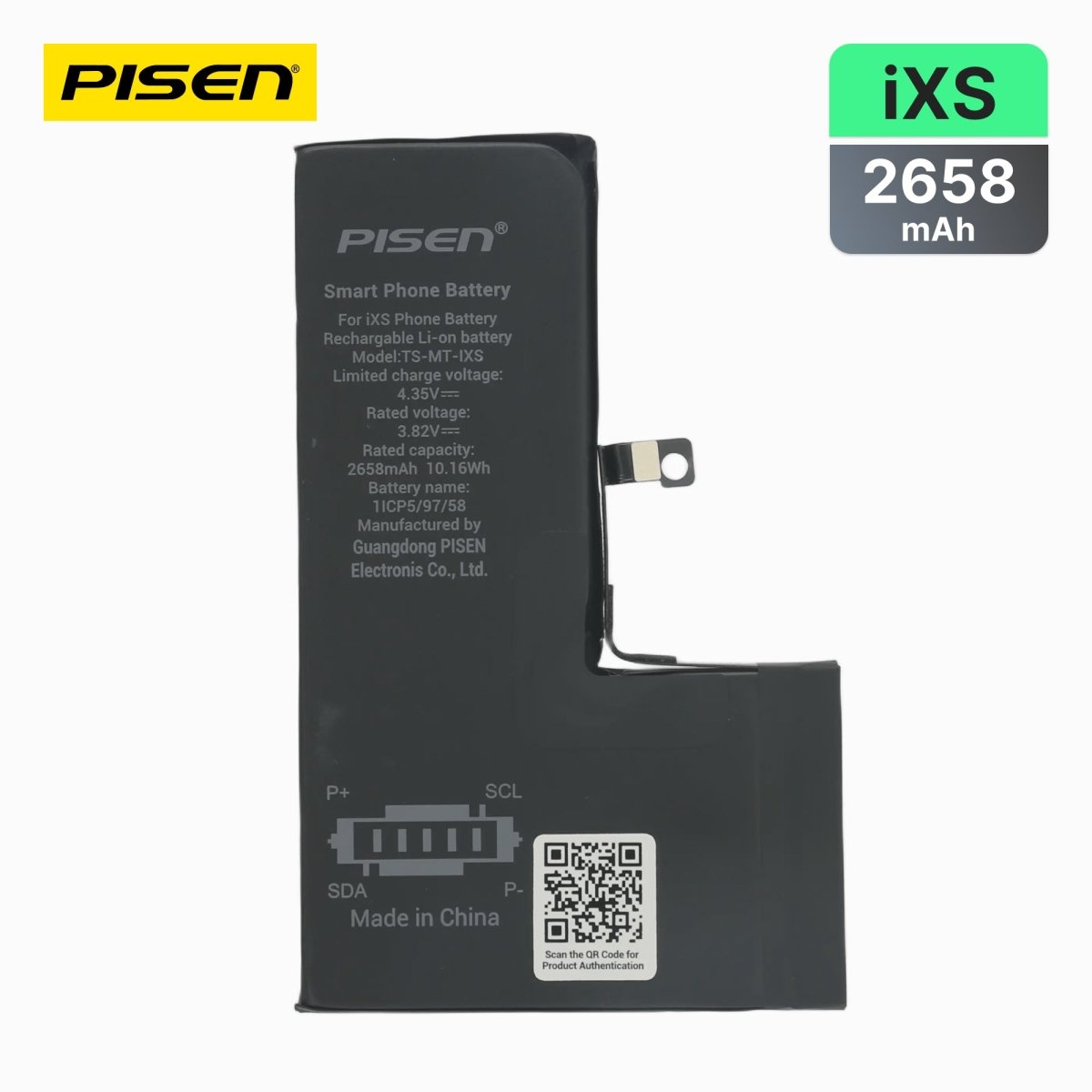 PISEN Replacement Battery for iPhone XS – Built-In Internal Phone Battery (IXS) - Pro iPhone Repair