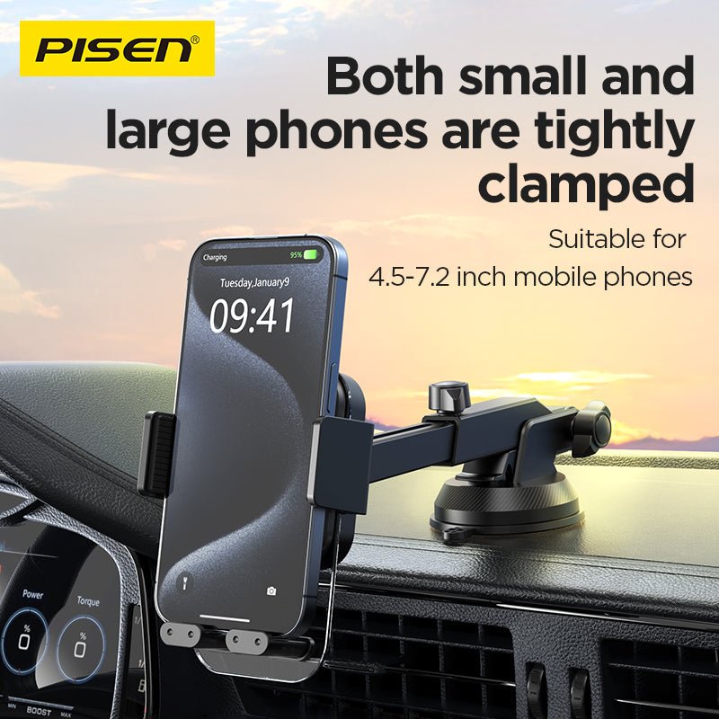 PISEN Robot Arm Car Phone Holder – Adjustable Dashboard Mount with Flexible Arm (TP-ZJ05) - Pro iPhone Repair