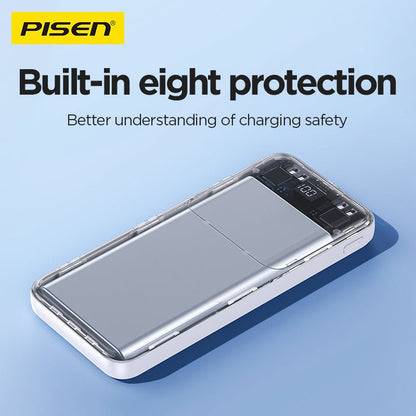 PISEN Semi-Mirror 10W Power Bank 10000mAh – Slim Portable Charger (TP-D053) - Pro iPhone Repair