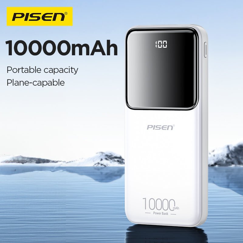PISEN Semi-Mirror 10W Power Bank 10000mAh – Slim Portable Charger (TP-D053) - Pro iPhone Repair