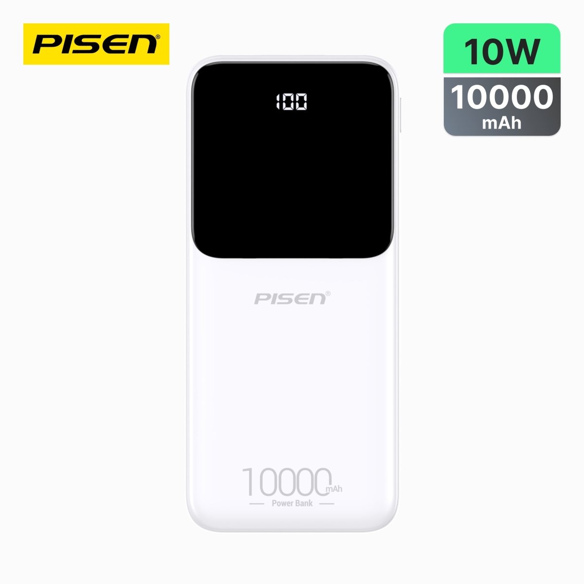 PISEN Semi-Mirror 10W Power Bank 10000mAh – Slim Portable Charger (TP-D053) - Pro iPhone Repair