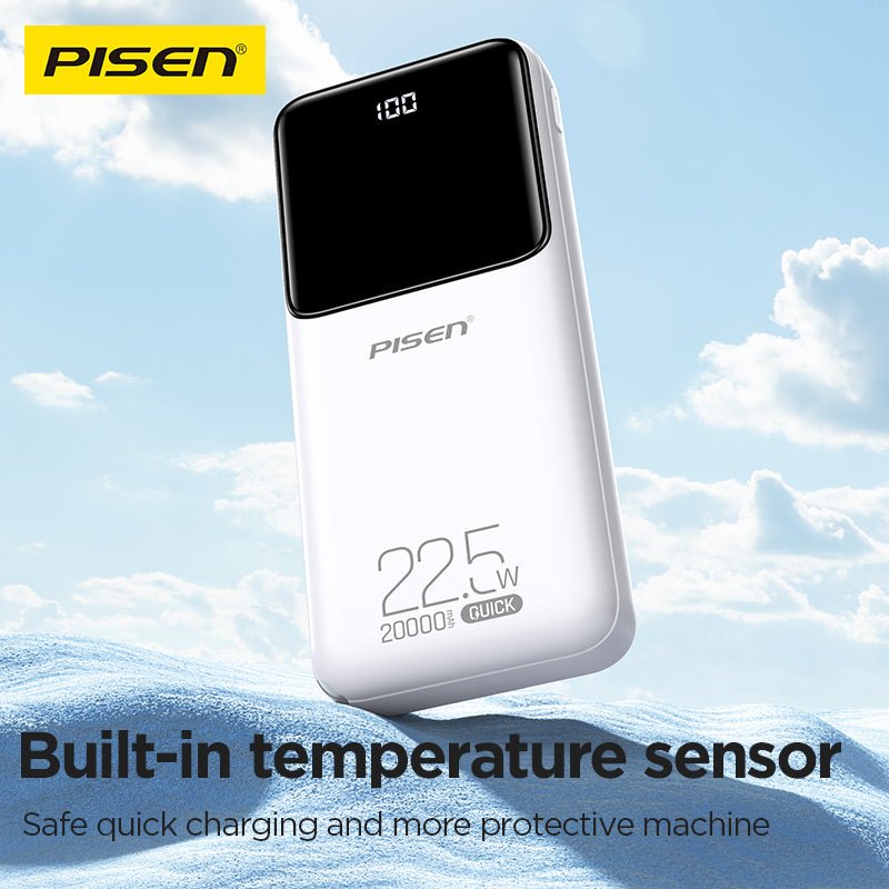 PISEN Semi-Mirror 22.5W Power Bank 20000mAh – High-Capacity Fast Portable Charger (TP-D039) - Pro iPhone Repair