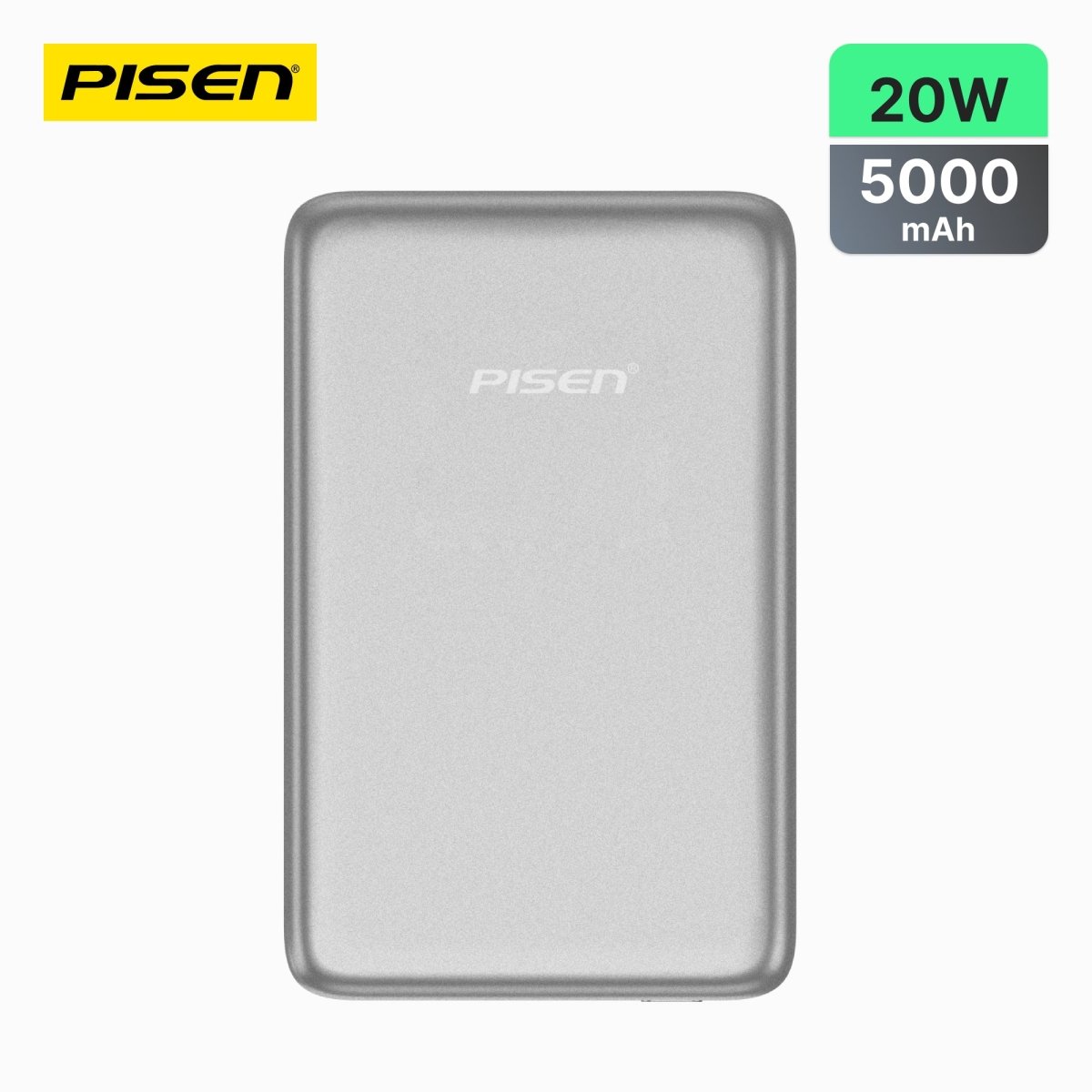 PISEN SleekVolt 20W Wireless Power Bank 5000mAh – Slim MagSafe Portable Charger (TP-D147) - Pro iPhone Repair