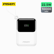 PISEN Sunny Power 22.5W Mini Power Bank 10000mAh – Compact Charger with Two Built-In Cables (TP-D096) - Pro iPhone Repair