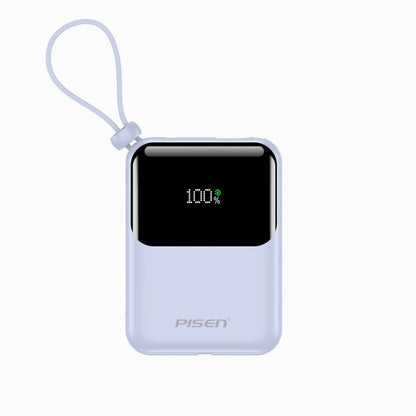PISEN Sunny Power 22.5W Mini Power Bank 10000mAh – Compact Charger with Two Built-In Cables (TP-D096) - Pro iPhone Repair