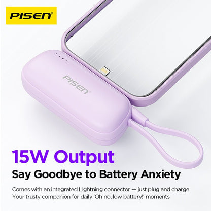 PISEN Tiny 15W Mini Power Bank 5000mAh – Compact Pocket Portable Charger (TP-D180) - Pro iPhone Repair