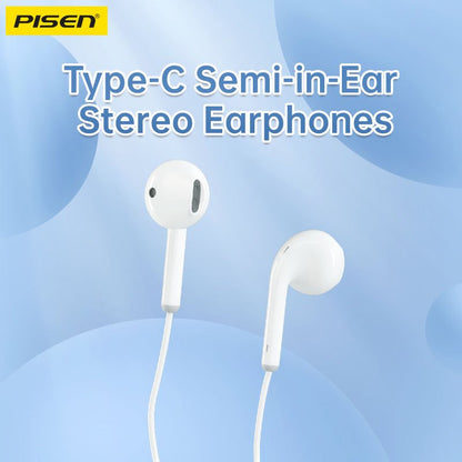 PISEN Type-C Semi-In-Ear Wired Earphones – Stereo USB-C Earbuds with Mic (TP-CP03) - Pro iPhone Repair