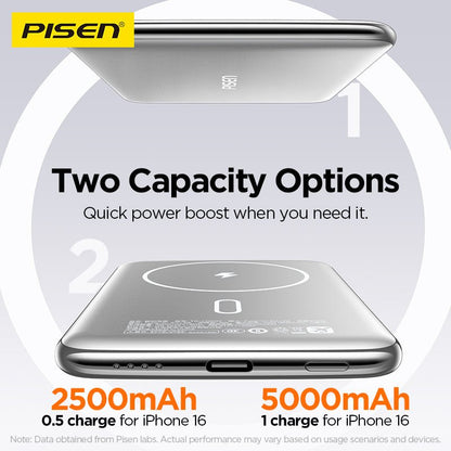 PISEN Ultra-Slim Magnetic Power Bank 5000mAh 10W – MagSafe Wireless Portable Charger (TS-LDC07) - Pro iPhone Repair
