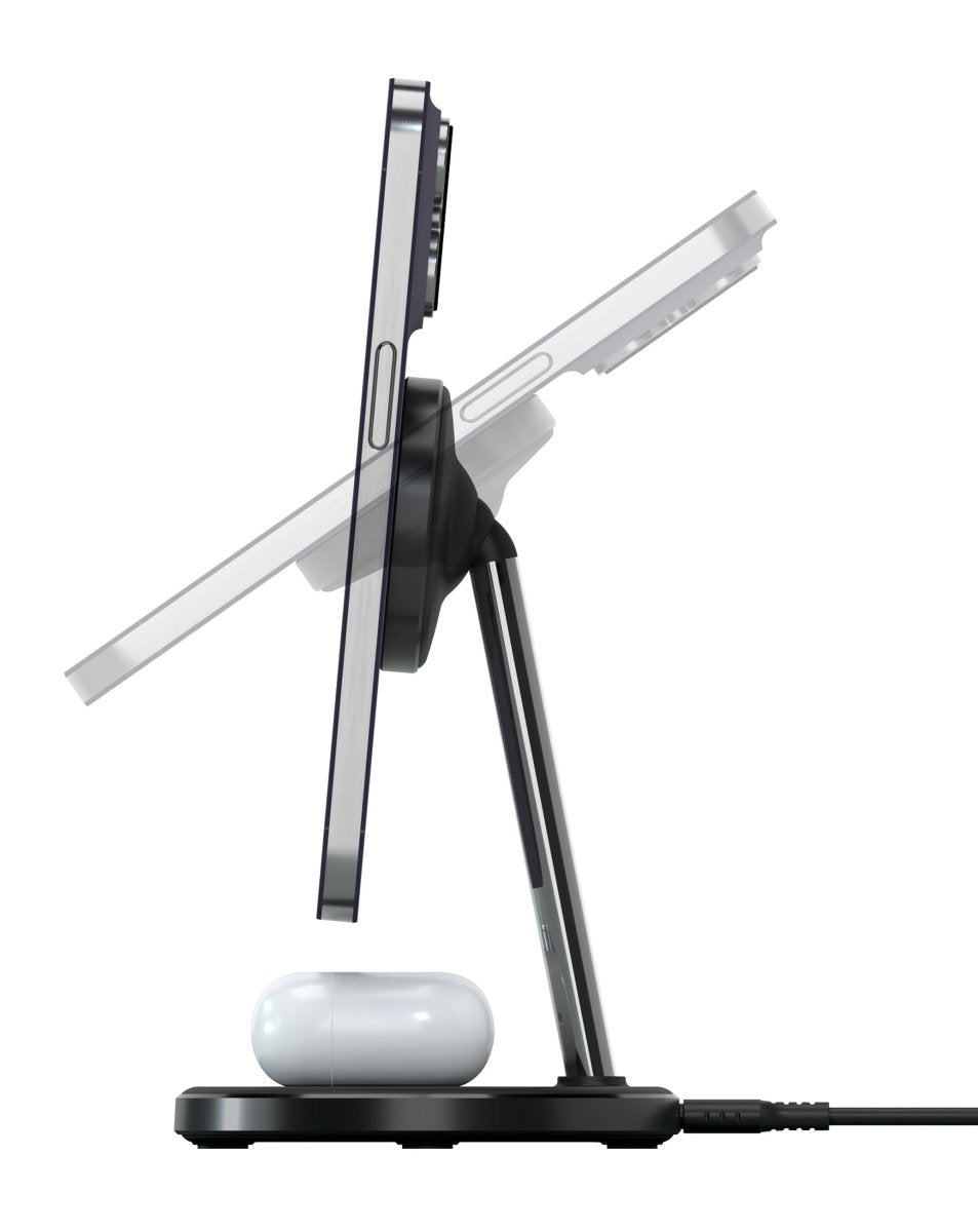 PowerPeak 2-in-1 Wireless MagCharge Station — 15W MagSafe Charging Stand for iPhone & AirPods Wireless Charger - Pro iPhone Repair