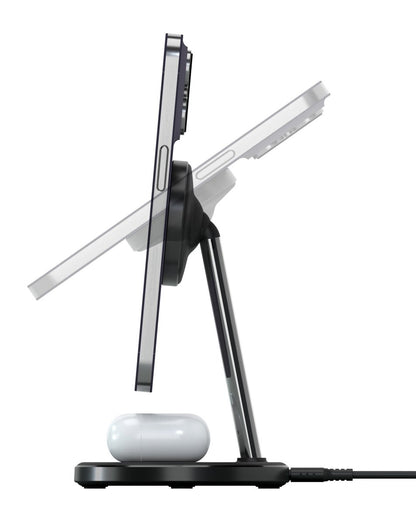 PowerPeak 2-in-1 Wireless MagCharge Station — 15W MagSafe Charging Stand for iPhone & AirPods Wireless Charger - Pro iPhone Repair