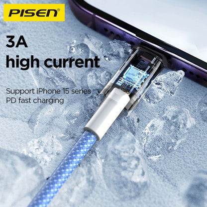 PRO USB-C to USB-C Braided Cable (60W) PISEN Fast-Charging & Sync Cable (CC11) - Pro iPhone Repair