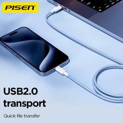 PRO USB-C to USB-C Braided Cable (60W) PISEN Fast-Charging & Sync Cable (CC11) - Pro iPhone Repair