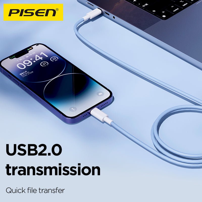 QUICK USB-C to Lightning Braided Cable (27W) PISEN PD Fast-Charging iPhone Cable (CL-PD10) - Pro iPhone Repair