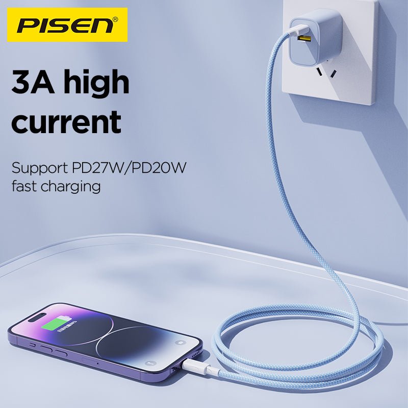 QUICK USB-C to Lightning Braided Cable (27W) PISEN PD Fast-Charging iPhone Cable (CL-PD10) - Pro iPhone Repair