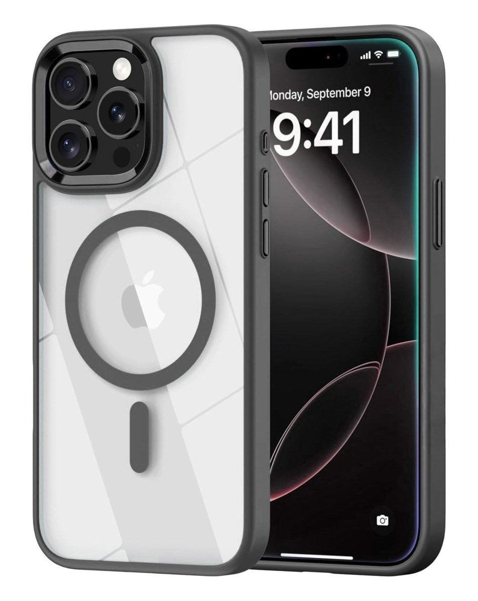 Shiny Magnetic Clear Case - Black for iPhone 14 Pro Max Phone Case - Pro iPhone Repair
