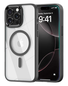 Shiny Magnetic Clear Case - Black for iPhone 14 Pro Max Phone Case - Pro iPhone Repair