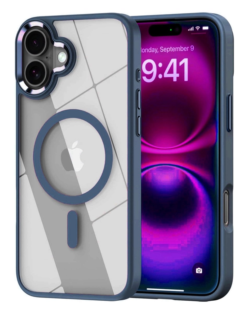 Shiny Magnetic Clear Case - Blue for iPhone 17 Phone Case - Pro iPhone Repair