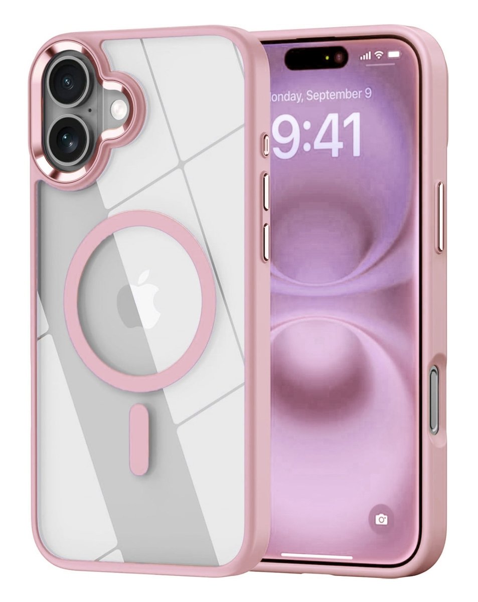 Shiny Magnetic Clear Case - Pink for iPhone 17 Phone Case - Pro iPhone Repair