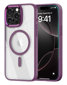 Shiny Magnetic Clear Case - Purple for iPhone 14 Pro Max Phone Case - Pro iPhone Repair