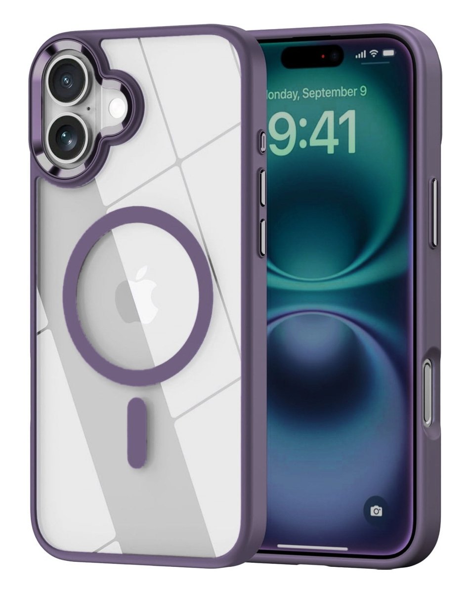 Shiny Magnetic Clear Case - Purple for iPhone 17 Phone Case - Pro iPhone Repair