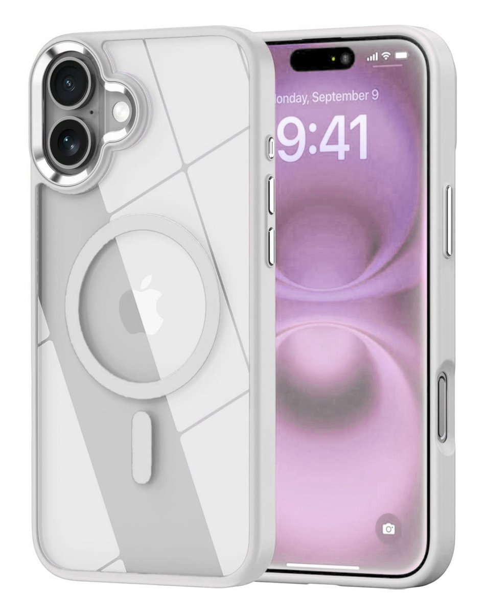 Shiny Magnetic Clear Case - White for iPhone 17 Phone Case - Pro iPhone Repair
