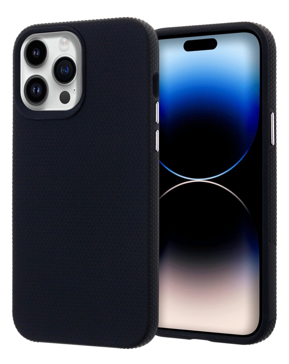 Shock Absorption Protective Dual Layer Case - Black for iPhone 15 Pro Phone Case - Pro iPhone Repair