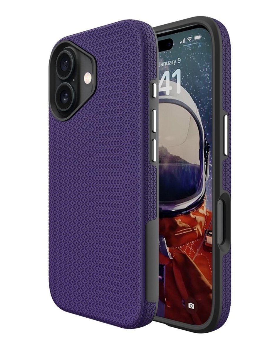 Shock Absorption Protective Dual Layer Case - Purple for iPhone 17 Phone Case - Pro iPhone Repair