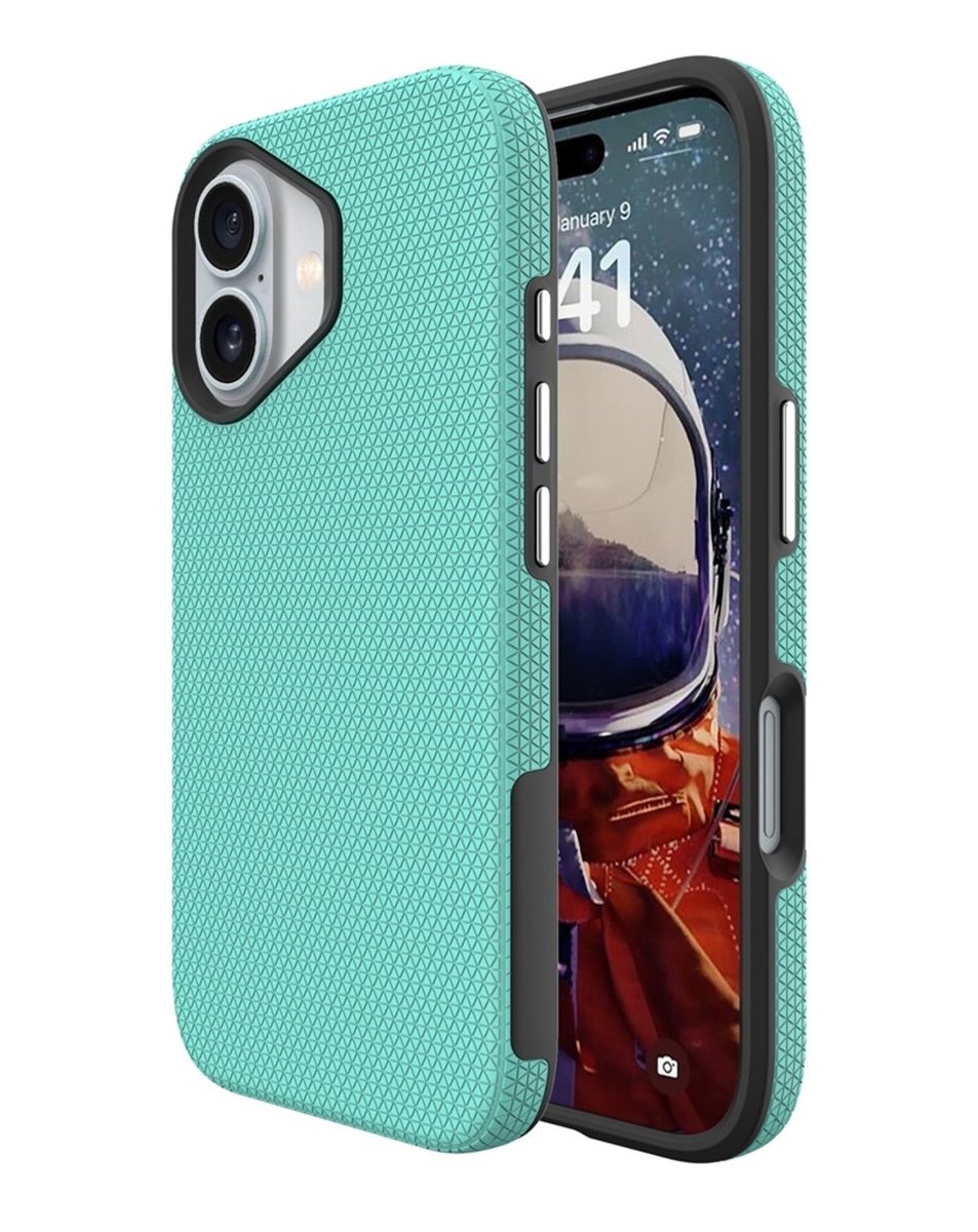 Shock Absorption Protective Dual Layer Case - Teal for iPhone 17 Phone Case - Pro iPhone Repair