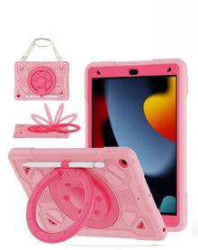 Shockproof Heavy Duty Stand Case with Pen Slot - Pink & Hot Pink for iPad 10.2" (7th / 8th / 9th) / Air 3 / Pro 10.5 iPad Case - Pro iPhone Repair