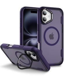 Shockproof MagSafe Case with Camera Stand - Purple for iPhone 17 Phone Case - Pro iPhone Repair