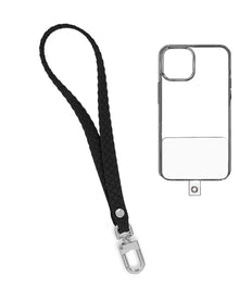 Silicone Braided Wrist Lanyard (0.4ft) - Black Phone Lanyard - Pro iPhone Repair