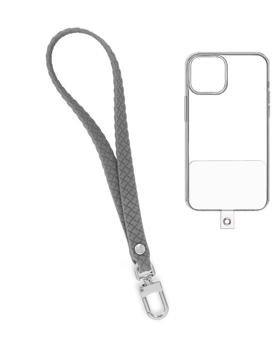 Silicone Braided Wrist Lanyard (0.4ft) - Dark Gray Phone Lanyard - Pro iPhone Repair