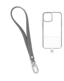 Silicone Braided Wrist Lanyard (0.4ft) - Dark Gray Phone Lanyard - Pro iPhone Repair